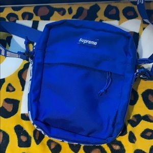 Blue supreme bag